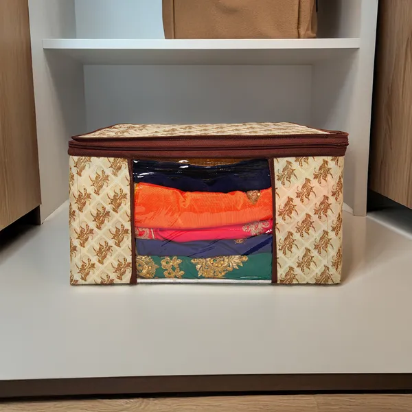Premium_Printed_Clothes_Storage_Bag_With_Clear_Window_&_Zipper_|_Foldable_Wardrobe_Organizer_For_Saree,_Blanket_&_Bedding_|_Saree_Cover_Storage_Box_For_Clothes_With_Premium_Quality_Non_Woven_Combo_Offer_Saree_Organizer_For_Wardrobe/Organizers_For_Clothes/Saree_Cover_|_Foldable_Premium_Print_Saree_Cover_Set_|_Foldable_Saree_Clothes_Storage_Bag_Wardrobe_(Pack_Of_12)