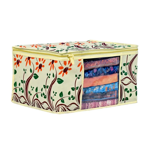 Premium_Printed_Clothes_Storage_Bag_With_Clear_Window_&_Zipper_|_Foldable_Wardrobe_Organizer_For_Saree,_Blanket_&_Bedding_|_Saree_Cover_Storage_Box_For_Clothes_With_Premium_Quality_Non_Woven_Combo_Offer_Saree_Organizer_For_Wardrobe/Organizers_For_Clothes/Saree_Cover_(Pack_Of_3)