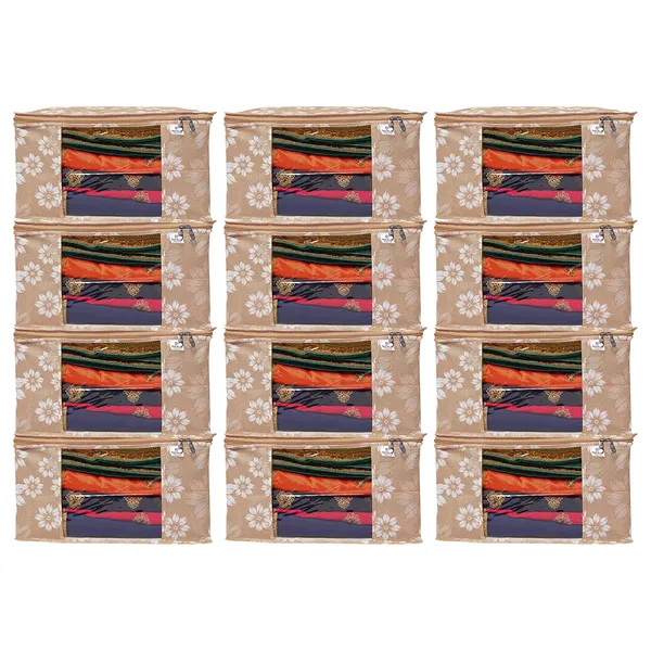 Multipurpose_Foldable_Saree_&_Clothes_Storage_Organizer_With_Front_Window_|_Floral_Print_Saree_Cover_Storage_Box_For_Clothes_With_Premium_Quality_Non_Woven_Combo_Offer_Saree_Organizer_For_Wardrobe/Organizers_For_Clothes/Saree_Cover_|_Floral_Print_Print_Saree_Cover_Set_|_Saree_Bags_Saree_Covers_For_Storage,_Wardrobe_Organiser_|_Foldable_Saree_Clothes_Storage_Bag_Wardrobe_(Pack_Of_3)