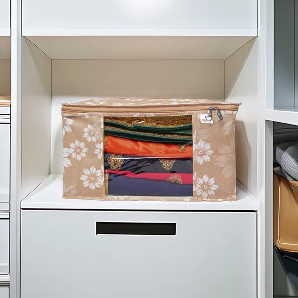 Multipurpose_Foldable_Saree_&_Clothes_Storage_Organizer_With_Front_Window_|_Floral_Print_Saree_Cover_Storage_Box_For_Clothes_With_Premium_Quality_Non_Woven_Combo_Offer_Saree_Organizer_For_Wardrobe/Organizers_For_Clothes/Saree_Cover_|_Floral_Print_Print_Saree_Cover_Set_|_Saree_Bags_Saree_Covers_For_Storage,_Wardrobe_Organiser_|_Foldable_Saree_Clothes_Storage_Bag_Wardrobe_(Pack_Of_3)