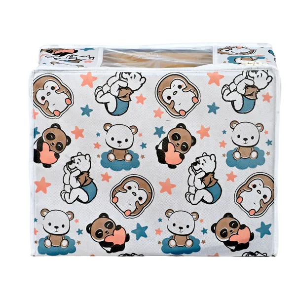 Multipurpose_Foldable_Clothes_Storage_Organizer_With_Front_Window_|_Cartoon_Print_Garment,_Blanket_&_Saree_Storage_Bag_For_Wardrobe_|_Saree_Cover_Storage_Box_For_Clothes_With_Premium_Quality_Non_Woven_Combo_Offer_Saree_Organizer_For_Wardrobe/Organizers_For_Clothes/Saree_Cover_|_(Pack_Of_12)