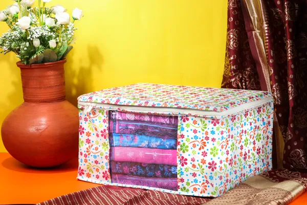 Saree_Cover_Storage_Box_For_Clothes_With_Premium_Quality_Non_Woven_Combo_Offer_Saree_Organizer_For_Wardrobe/Organizers_For_Clothes/Saree_Cover_|_Multipurpose_Foldable_Saree_&_Clothes_Storage_Organizer_With_Front_Window_|_Multicolor_Floral_Printed_Garment_Storage_Bag_For_Wardrobe_(Pack_Of_3)