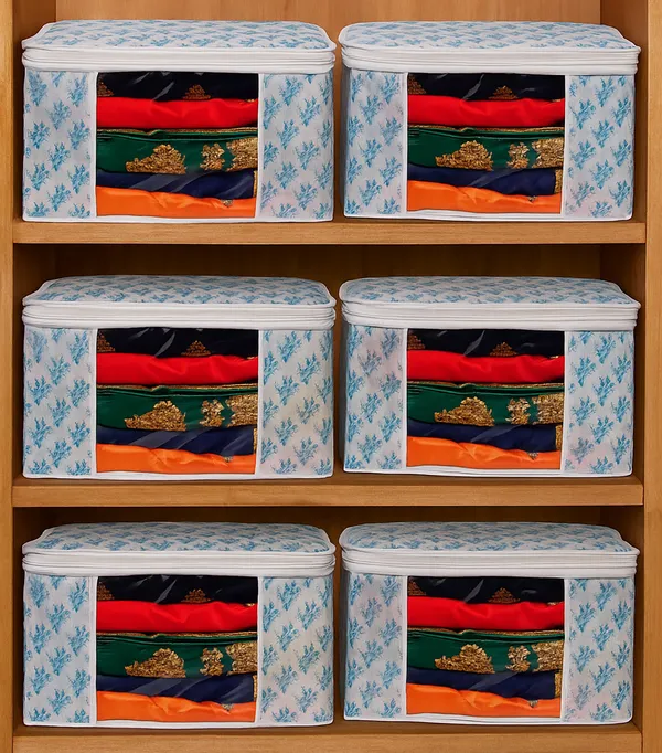 Saree_Cover_Storage_Box_For_Clothes_With_Premium_Quality_Non_Woven_Combo_Offer_Saree_Organizer_For_Wardrobe/Organizers_For_Clothes/Saree_Cover_|_Foldable_Royal_Print_Saree_Cover_Set_|_Saree_Bags_Saree_Covers_For_Storage,_Wardrobe_Organiser_|_Foldable_Saree_Clothes_Storage_Bag_Wardrobe_(Pack_Of_6)