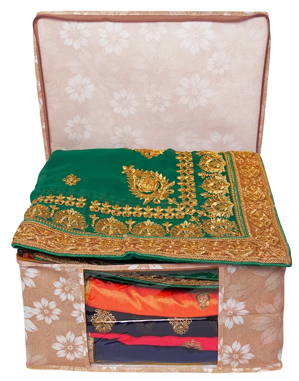 Multipurpose_Foldable_Saree_&_Clothes_Storage_Organizer_With_Front_Window_|_Floral_Print_Saree_Cover_Storage_Box_For_Clothes_With_Premium_Quality_Non_Woven_Combo_Offer_Saree_Organizer_For_Wardrobe/Organizers_For_Clothes/Saree_Cover_|_Floral_Print_Print_Saree_Cover_Set_|_Saree_Bags_Saree_Covers_For_Storage,_Wardrobe_Organiser_|_Foldable_Saree_Clothes_Storage_Bag_Wardrobe_(Pack_Of_12)