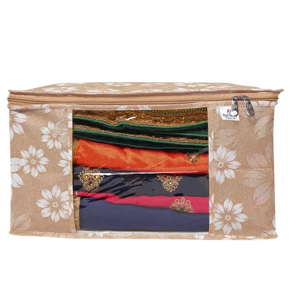 Multipurpose_Foldable_Saree_&_Clothes_Storage_Organizer_With_Front_Window_|_Floral_Print_Saree_Cover_Storage_Box_For_Clothes_With_Premium_Quality_Non_Woven_Combo_Offer_Saree_Organizer_For_Wardrobe/Organizers_For_Clothes/Saree_Cover_|_Floral_Print_Print_Saree_Cover_Set_|_Saree_Bags_Saree_Covers_For_Storage,_Wardrobe_Organiser_|_Foldable_Saree_Clothes_Storage_Bag_Wardrobe_(Pack_Of_12)