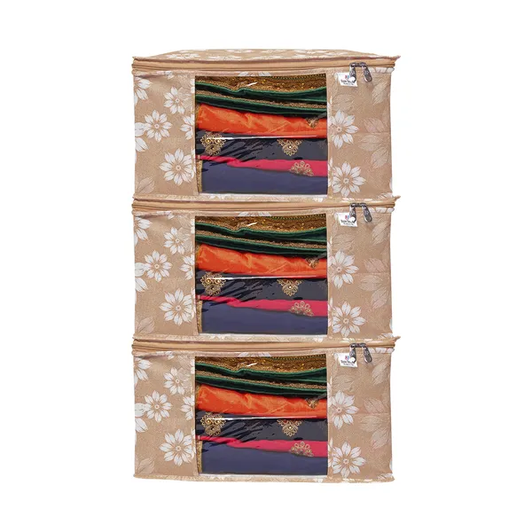Multipurpose_Foldable_Saree_&_Clothes_Storage_Organizer_With_Front_Window_|_Floral_Print_Saree_Cover_Storage_Box_For_Clothes_With_Premium_Quality_Non_Woven_Combo_Offer_Saree_Organizer_For_Wardrobe/Organizers_For_Clothes/Saree_Cover_|_Floral_Print_Print_Saree_Cover_Set_|_Saree_Bags_Saree_Covers_For_Storage,_Wardrobe_Organiser_|_Foldable_Saree_Clothes_Storage_Bag_Wardrobe_(Pack_Of_6)
