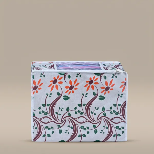 Large_Foldable_Clothes_Storage_Bag_With_Zipper_&_Transparent_Window_|_White_Leaf_Print_Wardrobe_Organizer_For_Saree,_Blanket_&_Quilt_Storage_|_Saree_Cover_Storage_Box_For_Clothes_With_Premium_Quality_Non_Woven_Combo_Offer_Saree_Organizer_For_Wardrobe/Organizers_For_Clothes/Saree_Cover_(Pack_Of_6)