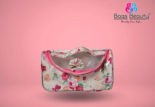 Womens_Floral_Clutch_Purse_With_Zip_Closure_|_Compact_Makeup,_Cash_&_Travel_Essentials_Organizer_(Pink_Design)
