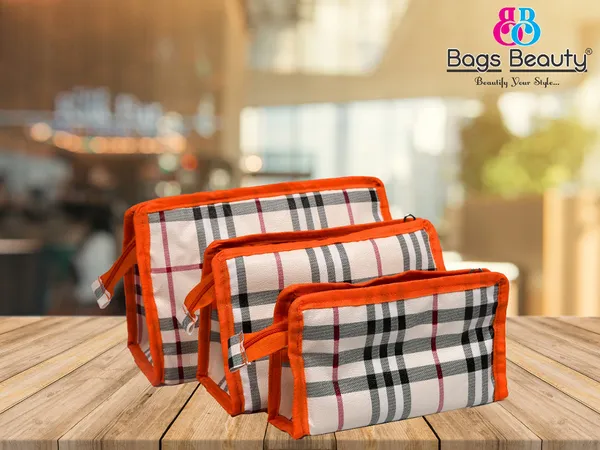 Ladies_Orange_Check_Pattern_Hand_Wallet_Set_-_3_Size_Zipper_Pouch_Combo_|_Multi_Pocket_Travel_Cosmetic_Organizer_Wallet_For_Women