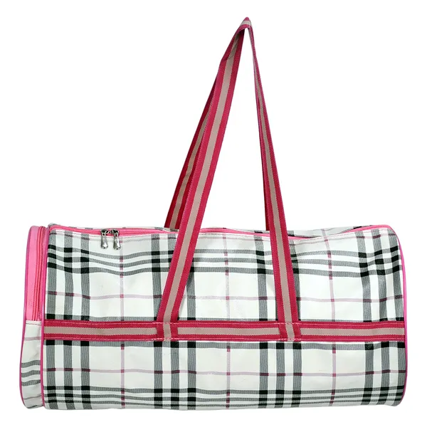 Pink_Stripe_Printed_Duffle_Gym_Bag_|_Multipurpose_Travel_Sports_Bag_For_Women_With_Strong_Handles_And_Smooth_Zipper