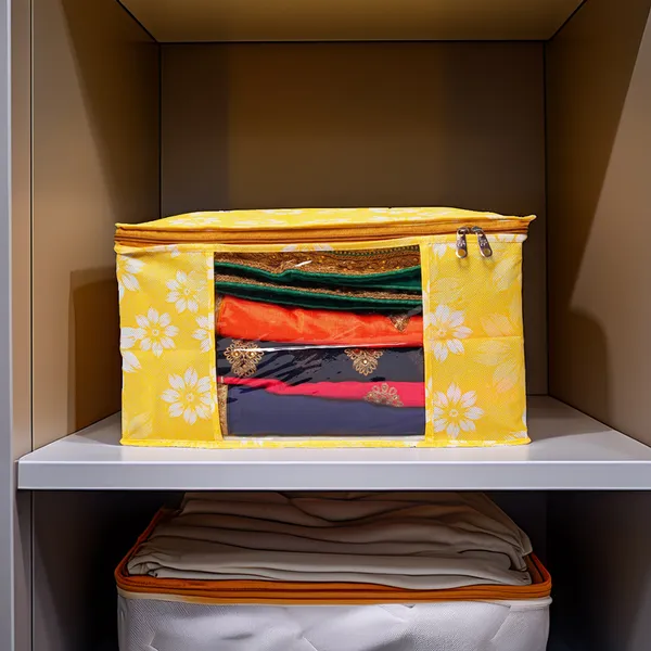 Heavy_Duty_Foldable_Floral_Storage_Bag_|_Clothes,_Quilt_&_Blanket_Organizer_With_Zipper_Window_For_Wardrobe_(Pack_Of_12)