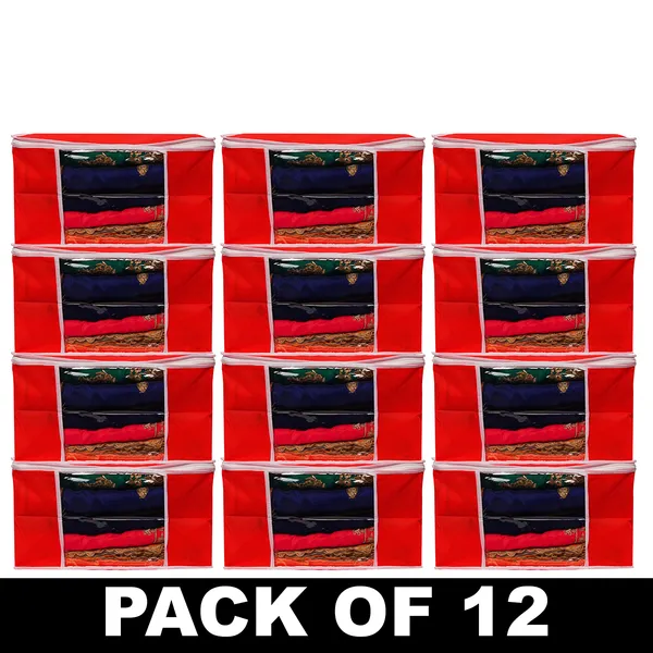 Premium_Foldable_Wardrobe_Storage_Bag_With_Transparent_Window_&_Zipper_|_Clothes,_Saree,_Blanket_&_Quilt_Organizer_Box_(Pack_Of_12)