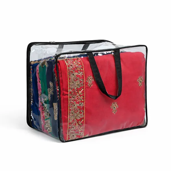 Multipurpose_Multi_Saree_Storage_Bag_With_Transparent_Window_|_Large_Blanket_&_Clothes_Packing_Organizer_(Black)