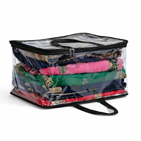 Multipurpose_Multi_Saree_Storage_Bag_With_Transparent_Window_|_Large_Blanket_&_Clothes_Packing_Organizer_(Black)