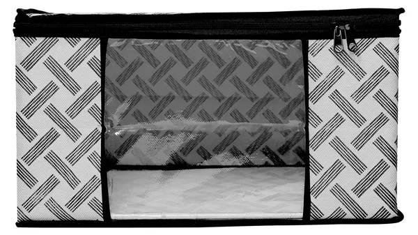 Multipurpose_Foldable_Storage_Bag_With_Zipper_Window_|_Large_Clothes_&_Blanket_Organizer_For_Wardrobe_(Pack_Of_6)