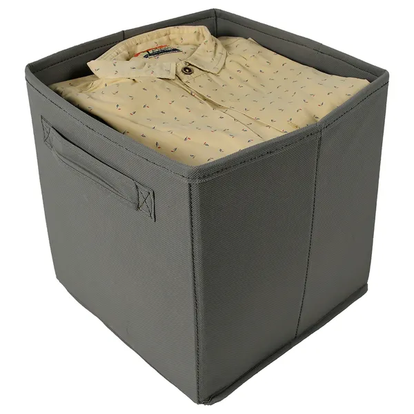 Foldable_Wardrobe_Storage_Organizer_Box_|_20L_Clothes_Storage_Bin_For_Kurtis,_Dresses_&_Kids_Garments_|_Heavy_Handle_Non-Woven_Hardboard_Box_(Teal)