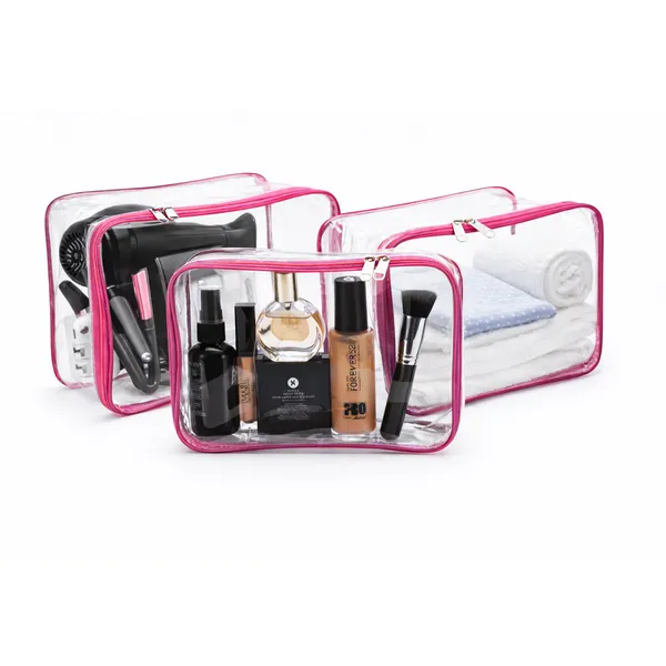 Transparent_Makeup_Organizer_Travel_Pouch_|_Multipurpose_Cosmetic_Toiletry_Kit_Bag_For_Women_|_Clear_Pvc_Vanity_Storage_Bag_(Pink)