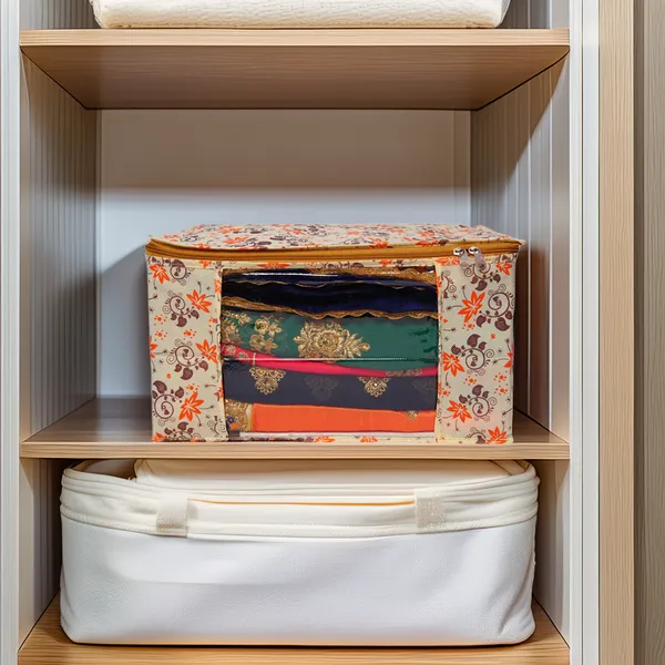 Multicolor_Printed_Foldable_Storage_Bag_With_Zipper_Window_|_Large_Clothes_&_Blanket_Organizer_For_Wardrobe_|_Saree_Cover_Storage_Box_For_Clothes_With_Premium_Quality_Non_Woven_Combo_Offer_Saree_Organizer_For_Wardrobe/Organizers_For_Clothes/Saree_Cover_(Pack_Of_6)