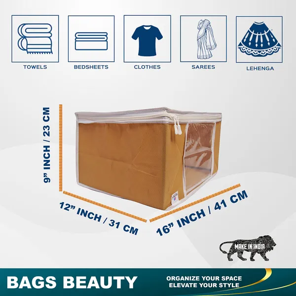 Saree_Cover_Storage_Box_For_Multipurpose_Foldable_Clothes_Storage_Organizer_With_Front_Window_|_Solid_Color_Saree,_Blanket_&_Garment_Storage_Bag_For_Wardrobe_|_Saree_Bags_Saree_Covers_For_Storage,_Wardrobe_Organiser_|_Foldable_Saree_Clothes_Storage_Bag_Wardrobe_(Pack_Of_12)