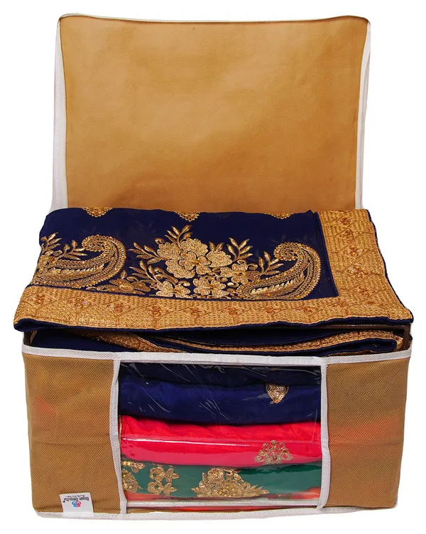 Saree_Cover_Storage_Box_For_Multipurpose_Foldable_Clothes_Storage_Organizer_With_Front_Window_|_Solid_Color_Saree,_Blanket_&_Garment_Storage_Bag_For_Wardrobe_|_Saree_Bags_Saree_Covers_For_Storage,_Wardrobe_Organiser_|_Foldable_Saree_Clothes_Storage_Bag_Wardrobe_(Pack_Of_12)