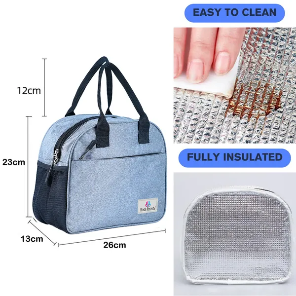 Bags_Beauty_Insulated_Lunch_Bag_-_Grey_|_Insulated_Tiffin_Storage_Bag_For_Kids_&_Adults_|_Durable_Lunch_Box_Organizer_With_Zipper_&_Bottle_Pocket_|_Office,_School_&_Travel