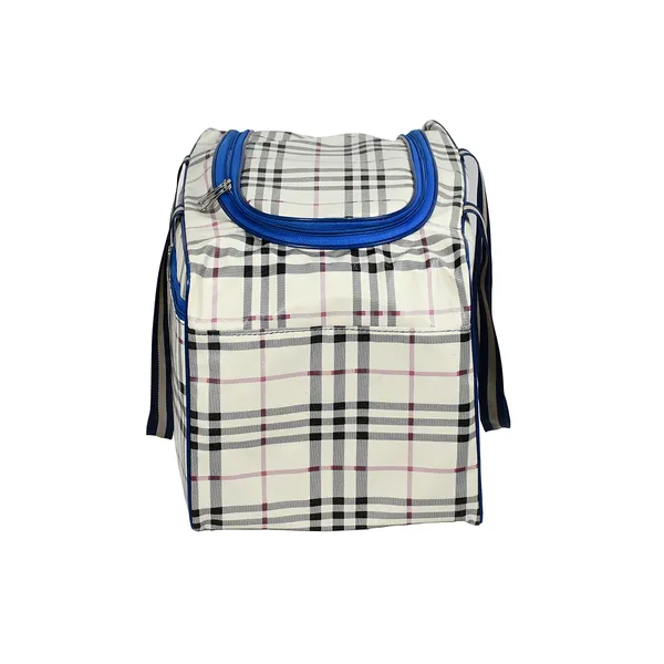 Large_Capacity_Blue_Check_Pattern_Travel_Bag_For_Men_&_Women_|_Waterproof_Clothes_Storage_Organizer_With_Strong_Handles_|_Multipurpose_Luggage_Duffel_Bag