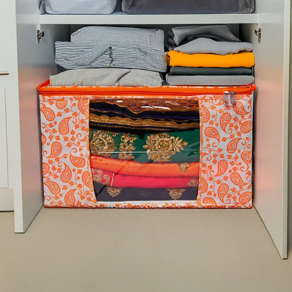 Paisley_Printed_Foldable_Storage_Bag_With_Zipper_Window_|_Large_Clothes_&_Blanket_Organizer_For_Wardrobe_(Pack_Of_6)