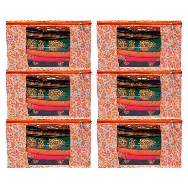 Paisley_Printed_Foldable_Storage_Bag_With_Zipper_Window_|_Large_Clothes_&_Blanket_Organizer_For_Wardrobe_(Pack_Of_6)
