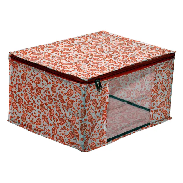 Paisley_Printed_Foldable_Storage_Bag_With_Zipper_Window_|_Large_Clothes_&_Blanket_Organizer_For_Wardrobe_(Pack_Of_6)