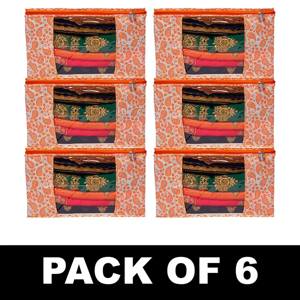Paisley_Printed_Foldable_Storage_Bag_With_Zipper_Window_|_Large_Clothes_&_Blanket_Organizer_For_Wardrobe_(Pack_Of_6)