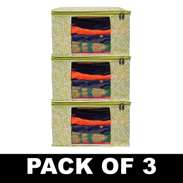 Premium_Paisley_Clothes_Storage_Bag_With_Clear_Window_&_Zipper_|_Foldable_Wardrobe_Organizer_For_Saree,_Blanket_&_Bedding_(Pack_Of_3)