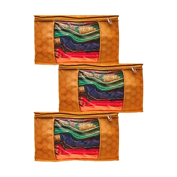 Premium_Printed_Clothes_Storage_Bag_With_Clear_Window_&_Zipper_|_Foldable_Wardrobe_Organizer_For_Saree,_Blanket_&_Bedding_|_Saree_Cover_Storage_Box_For_Clothes_With_Premium_Quality_Non_Woven_Combo_Offer_Saree_Organizer_For_Wardrobe/Organizers_For_Clothes/Saree_Cover_(Pack_Of_3)