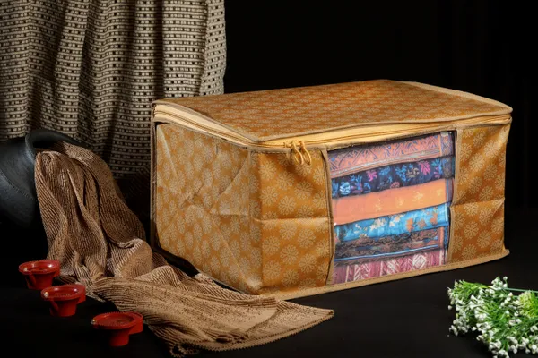 Premium_Printed_Clothes_Storage_Bag_With_Clear_Window_&_Zipper_|_Foldable_Wardrobe_Organizer_For_Saree,_Blanket_&_Bedding_|_Saree_Cover_Storage_Box_For_Clothes_With_Premium_Quality_Non_Woven_Combo_Offer_Saree_Organizer_For_Wardrobe/Organizers_For_Clothes/Saree_Cover_(Pack_Of_3)