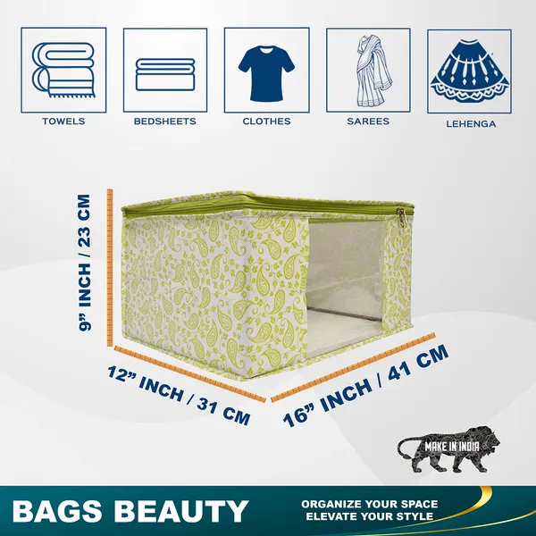 Premium_Paisley_Clothes_Storage_Bag_With_Clear_Window_&_Zipper_|_Foldable_Wardrobe_Organizer_For_Saree,_Blanket_&_Bedding_(Pack_Of_12)