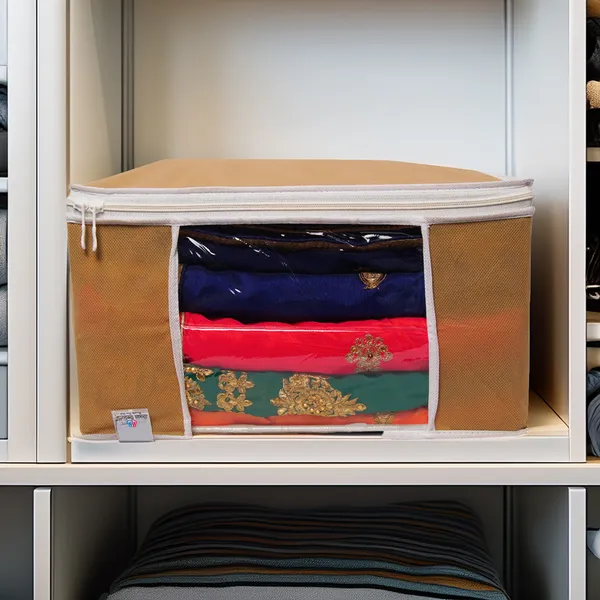Saree_Cover_Storage_Box_For_Multipurpose_Foldable_Clothes_Storage_Organizer_With_Front_Window_|_Solid_Color_Saree,_Blanket_&_Garment_Storage_Bag_For_Wardrobe_|_Saree_Bags_Saree_Covers_For_Storage,_Wardrobe_Organiser_|_Foldable_Saree_Clothes_Storage_Bag_Wardrobe_(Pack_Of_6)
