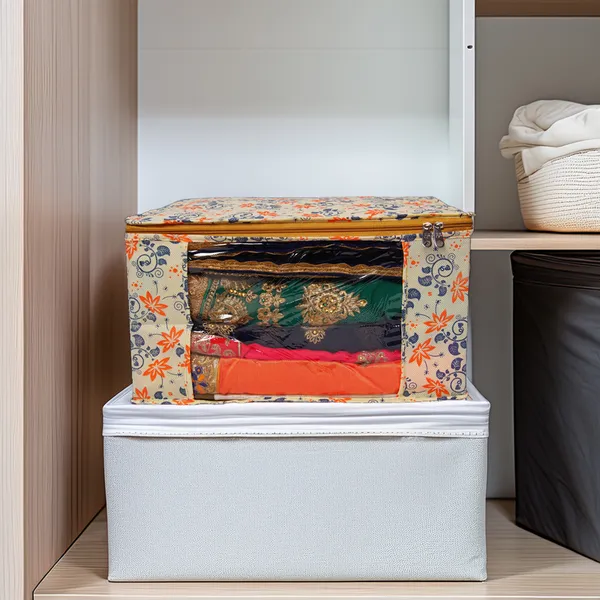 Multipurpose_Foldable_Clothes_Storage_Organizer_With_Front_Window_|_Multicolor_Printed_Saree,_Blanket_&_Garment_Storage_Bag_For_Wardrobe_|_Saree_Cover_Storage_Box_For_Clothes_With_Premium_Quality_Non_Woven_Combo_Offer_Saree_Organizer_For_Wardrobe/Organizers_For_Clothes/Saree_Cover_|_Saree_Bags_Saree_Covers_For_Storage,_Wardrobe_Organiser_|_Foldable_Saree_Clothes_Storage_Bag_Wardrobe_(Pack_Of_12)