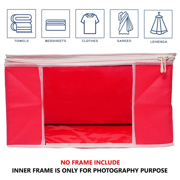 Premium_Clothes_Storage_Bag_With_Clear_Window_&_Zipper_|_Foldable_Wardrobe_Organizer_For_Saree,_Blanket_&_Bedding_(Pack_Of_6)