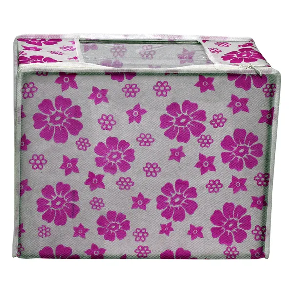 Large_Foldable_Clothes_Storage_Bag_With_Zipper_&_Transparent_Window_|_Floral_Wardrobe_Organizer_For_Saree,_Blanket_&_Quilt_Storage_(Pack_Of_6)