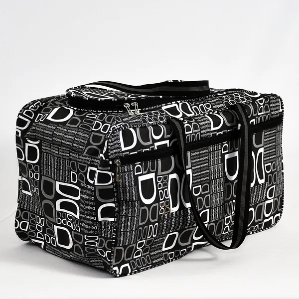 Black_Printed_Designer_Travel_Bag_For_Men_&_Women_|_Large_Capacity_Waterproof_Duffel_Bag_|_Multipurpose_Clothes_Storage_Travel_Organizer