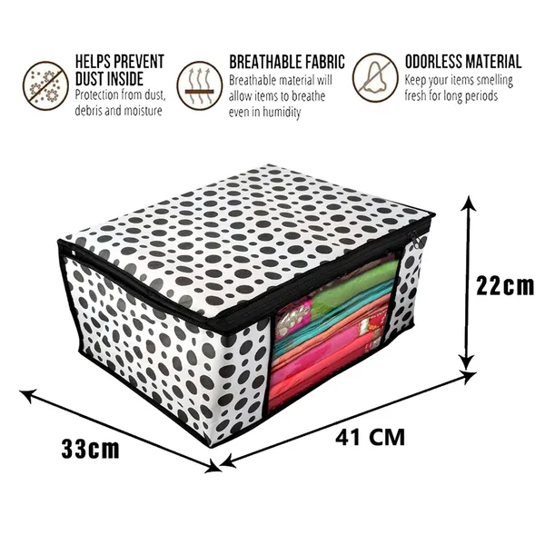 Large_Foldable_Clothes_Storage_Organizer_Bag_With_Zipper_&_Front_Window_|_Dustproof_Blanket,_Saree_&_Quilt_Storage_Box_For_Wardrobe_(Pack_Of_3)