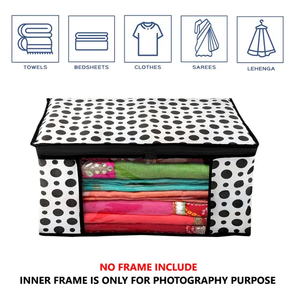 Large_Foldable_Clothes_Storage_Organizer_Bag_With_Zipper_&_Front_Window_|_Dustproof_Blanket,_Saree_&_Quilt_Storage_Box_For_Wardrobe_(Pack_Of_3)