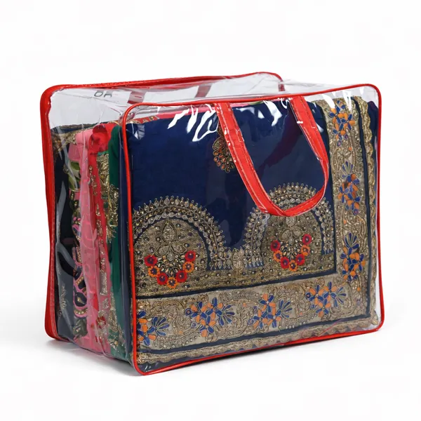Multipurpose_Saree_&_Blanket_Packing_Storage_Bag_|_Large_Clothes_Organizer_With_Zipper_(Red_Handle)