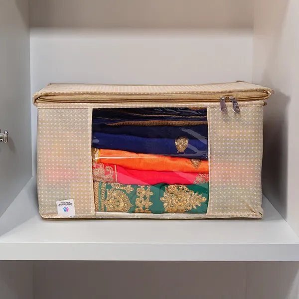 Saree_Cover_Storage_Box_For_Clothes_With_Premium_Quality_Non_Woven_Combo_Offer_Saree_Organizer_For_Large_Foldable_Clothes_Storage_Bag_With_Zipper_&_Transparent_Window_|_Leaf_Print_Wardrobe_Organizer_For_Saree,_Blanket_&_Quilt_Storage_|_Foldable_Saree_Clothes_Storage_Bag_Wardrobe_(Pack_Of_3)