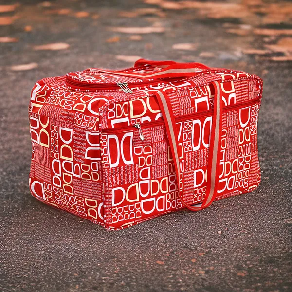 Red_Printed_Designer_Travel_Bag_For_Men_&_Women_|_Large_Capacity_Waterproof_Duffel_Bag_|_Stylish_Clothes_Organizer_For_Travel