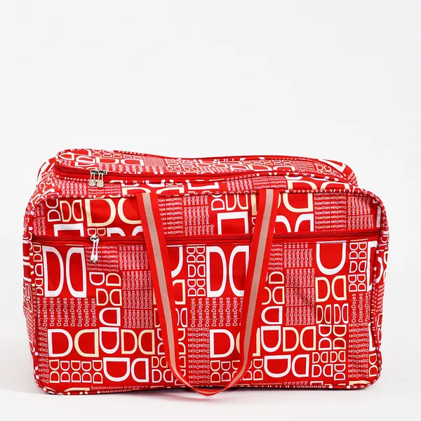 Red_Printed_Designer_Travel_Bag_For_Men_&_Women_|_Large_Capacity_Waterproof_Duffel_Bag_|_Stylish_Clothes_Organizer_For_Travel