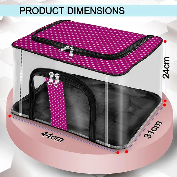 Transparent_Wardrobe_Clothes_Storage_Organizer_|_Dual_Zipper_Front_&_Upper_Opening_|_Foldable_Dustproof_Storage_Bag_(Pink)