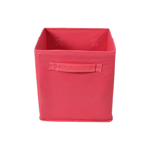 Foldable_Garment_Storage_Organizer_Box_With_Handles_|_20L_Clothes_Storage_Bin_For_Kids_Garments,_Kurtis_&_Dresses_|_Non-Woven_Hardboard_Wardrobe_Box_(Pink)