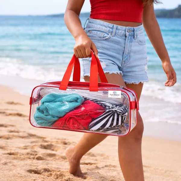 Multipurpose_Transparent_Travel_Kit_Organizer_With_Handle_|_Shoe_Carry_Bag_&_Novelty_Storage_Bag_For_Travel_Essentials_(Red)