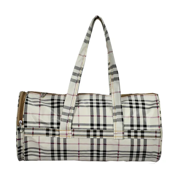 Beige_Multipurpose_Duffle_Bag_For_Gym,_Travel_&_Sports_|_Large_Capacity_Cylindrical_Gym_Bag_With_Strong_Handles_&_Zipper_Closure_Stripe_Printed_Travel_Duffle_Bag_|_Spacious_Gym_&_Sports_Bag_With_Heavy_Duty_Handles_And_Zipper_Closure