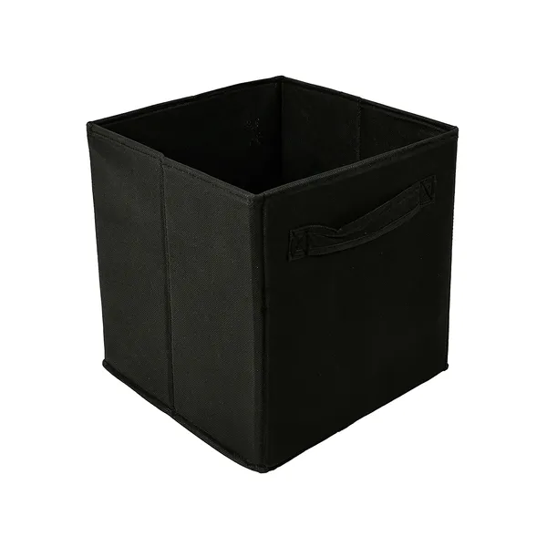 Foldable_Wardrobe_Clothes_Storage_Box_With_Handles_|_20L_Garment_Organizer_For_Kurtis,_Dresses_&_Kids_Clothes_|_100_Gsm_Non-Woven_Hardboard_Storage_Bin_(Black)